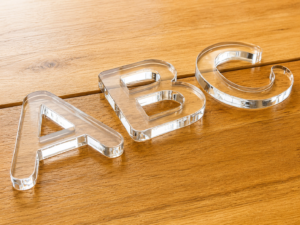 Clear Acrylic Cut Letters
